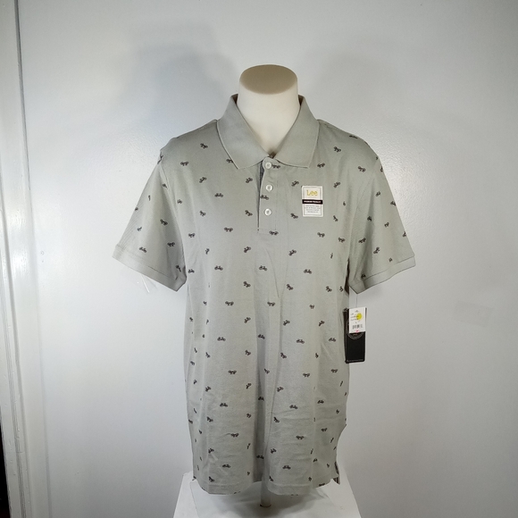 Lee Mens Tan Polo Casual Top Sz Lg - Picture 7 of 9